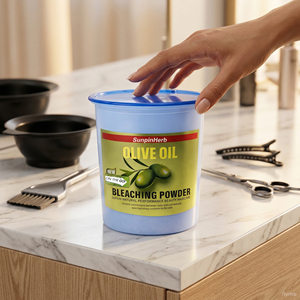<b>Dust</b> Free Permanent Hair Bleach <b>Powder</b> Olive Oil Enriched Strong Lifting Lightener for All Hair Types Salon Professional Use OEM - Product Image 6