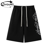 YOUMI ODM/OEM Y2K Streetwear Vintage Décontracté en Coton Lourd Respirant à Coupe Courte avec Imprimé Strass et Fermeture à Cordon