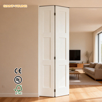 Porte pliante double à double battant en MDF, design moderne, blanc, étanche, insonorisée, pour intérieur (chambre, salon) et extérieur