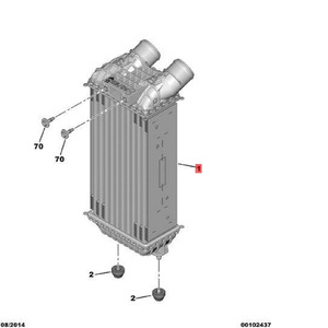 อินเตอร์คูลเลอร์ Peugeot 408 Citroen C4L DS4S 1.2T รุ่น 9805139680 สำหรับเปลี่ยนซ่อม - Product Image 3