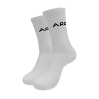 Chaussettes de sport respirantes en coton/fibre de bambou avec logo personnalisé, design jacquard, maille respirante, pour le cyclisme