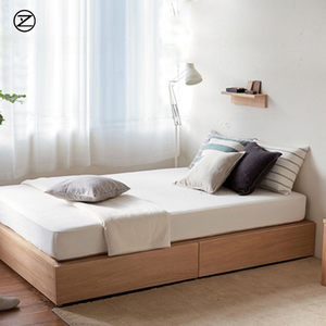 Branch Wood Products No Headboard Solid Oak Wood Drawer Box Body Storage <strong>Bed</strong> Modern and Simple Tatami Double <strong>Bed</strong> Customizable - Product Image 3