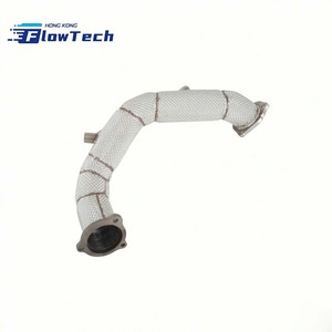 Tubería de Escape de Alto Flujo de Acero Inoxidable T304 con Protector Térmico para Audi Q8 y VW Touareg 3.0T EA839 – Instalación Directa - Product Image 3
