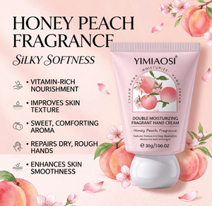 YIMIAOSI 30g Crema de Manos al por Mayor con Aroma Floral y Frutal de Miel, Melocotón, Flor de Cerezo, Melón, Lavanda, Rosa y Jazmín, Hidratante y Reparadora, Mini F - Product Image 4