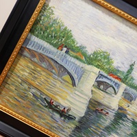Peintures de paysages européens, fleurs, art mural vintage, cadre en bois, toile, décoration intérieure, décoration murale, mariage, luxe