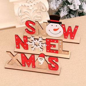 Nouveauté 2020 : Lettre en bois peinte pour Noël, ornement à assembler soi-même, décorations de Noël - Product Image 2