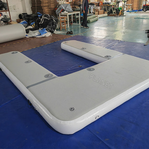 Ponton d'extérieur en forme de U Bateau à moteur Pont d'île flottante Plate-forme de quai gonflable Jet <span class=keywords><strong>Ski</strong></span> - Product Image 5