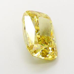 Diamant de laboratoire jaune vif de 10,15 carats, taille coussin, pureté VVS2, diamant non monté pour bijoux fins de créateur - Product Image 2