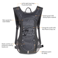 Vessie d'hydratation 2L TPU pour hommes et femmes Sac à dos tactique MOLLE pour randonnée, cyclisme, course à pied, escalade