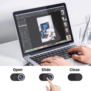 Sarung kamera Universal Laptop telepon slider melindungi privasi dan keamanan sangat tipis plastik tarikan magnetik penutup Webcam