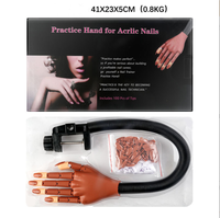 Lanbiao 100pcs Mannequin Mains Mobiles Flexibles avec Pointes à Ongles Train Pratique Main pour Ongles en Acrylique Fournitures pour Ongles