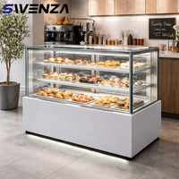Vitrina Refrigerada Comercial para Pasteles, Acero Inoxidable 304, Refrigerador para Panadería