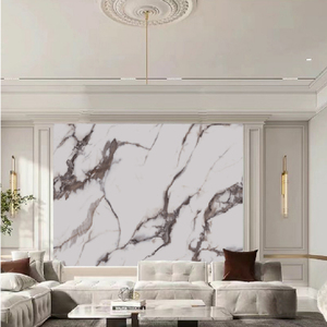 Pvc Tấm UV tường bằng đá cẩm thạch Bảng điều khiển vàng trang trí TV tủ phòng khách bền không thấm nước có sẵn cho phòng tắm - Product Image 3