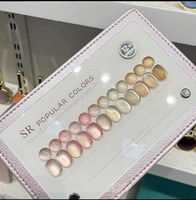 SR 2026 Nouveau vernis à ongles gel scintillant effet pierre précieuse, sans rinçage, couleurs populaires toutes saisons, perles de verre, œil de chat, diamant