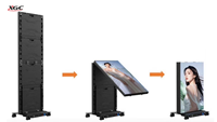 Écran d'affichage numérique LED intérieur Xgcled P1.86 avec flight case, design pliable et connectable, WiFi/USB, garantie 1 an - Noir
