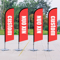 Promotion de publicité extérieure de haute qualité personnalisée Flying Beach Flag Teardrop Plume Flag