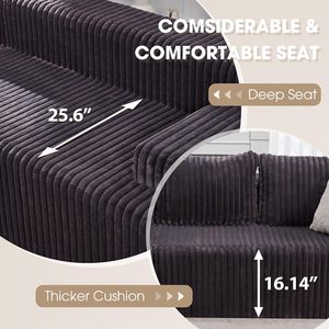 Sofá Seccional Modular Moderno de Corduroy Comprimido al por Mayor de Fábrica, Sofá sin Estructura para Apartamento, Juego de Muebles para Sala de Estar - Product Image 4
