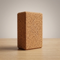 Syntus Kork Yoga Block & Gurt Set 2-teilig Hochdichte Weiche Rutschfeste Yoga-Blöcke 9x6x4 Zoll 8FT Metall D-Ring Gurt für Pilates
