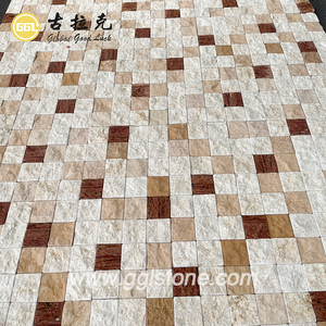 Carrelage en pierre de travertin moderne avec mosaïque <span class=keywords><strong>ondul</strong></span>ée, épaisseur de 10 mm, résistant à l'eau, taille personnalisable pour les murs intérieurs des halls - Product Image 6