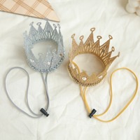 Serre-tête Bébé Accessoire Cheveux Enfant Couronne 3D Coiffe Filles Princesse Cadeau Fête Mariage Fait Main Ornement Cheveux Style IG pour Animaux de Compagnie