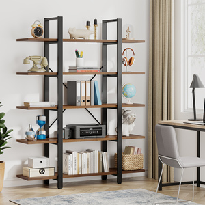 Tribuna <span class=keywords><strong>scaffale</strong></span> a 5 livelli, <span class=keywords><strong>Vintage</strong></span> stile <span class=keywords><strong>industriale</strong></span> libreria <span class=keywords><strong>Vintage</strong></span> Organizer unità di scaffalatura - Product Image 1