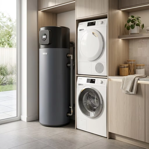 Pompe à chaleur air-eau domestique tout-en-un 200l R134A pour extérieur 1. Le meilleur des deux mondes : chauffage hybride intelligent double E - Product Image 4