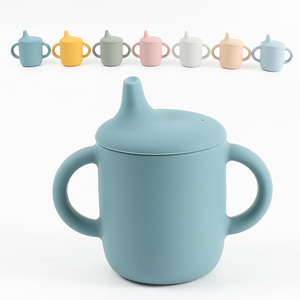 ถ้วยซิลิโคนฟู้ดเกรด150มล. สำหรับเด็กถ้วยหัดดื่มมัลติฟังก์ชันป้องกันการตกพร้อมการควบคุมอุณหภูมิกำหนดโลโก้ได้ตามต้องการ - Product Image 1