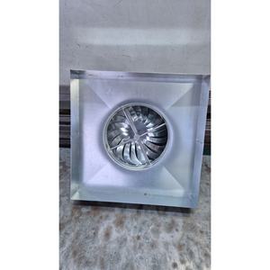 Ventilateur de cheminée rotatif à énergie éolienne carré en acier inoxydable pour toiture industrielle - Product Image 4