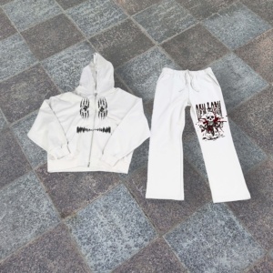 Chándales de alta calidad para hombre, chándales de lana de algodón con cremallera pesada, cómodos chándales de gran tamaño 500 GSM para hombre - Product Image 3