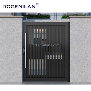 Puerta de Jardín Rogenilan, Diseños de Puertas de Aluminio Modernos y Personalizados, Sistema de Puerta Abatible Automática, Puertas Exteriores - Product Image 6