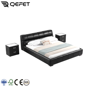 Một bộ đồ nội thất phòng ngủ tối giản Châu Âu bán chạy nhất có giường bọc da thật tạo ra một không gian thoải mái - Product Image 3