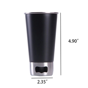 Stainless Steel Beers Mug with <b>Bottle</b> Opener Beers Cup 500ml for Travel Drink Kitchen Dining - Product Image 2