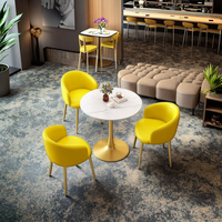 Ensemble Table Basse et Chaises Modernes pour Bureau, Détente et Négociation, Idéal pour la Maison, Salle à Manger, Salon de Thé, Café, Location ou Ameublement de Salon