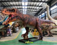Grands dinosaures animatroniques, Tyrannosaurus de 8 m, modèle de dinosaure électronique réaliste télécommandé pour une utilisation en intérieur/extérieur, parc sportif, garderie