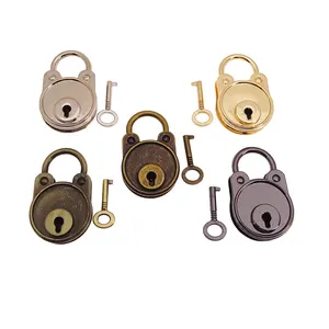 Vintage Style Mini Padlock With Key Retro Bear Shape Padlock Key Lock