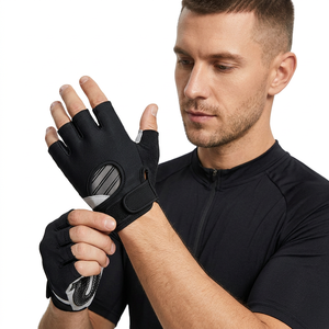 High Quality OEM Customized Gym Microfiber Breathable Half Finger <b>Gloves</b> with Custom Logo Reasonable Price for Sports Cycling - Product Image 1