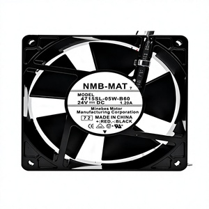 4715SL-05W-B60 -D00 24V 12A ของแท้ <span class=keywords><strong>NMB</strong></span>/<span class=keywords><strong>Minebea</strong></span> 120*120*38 พัดลมโครงอะลูมิเนียม สีดำ/สีเงิน - Product Image 1