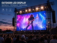 Écran d'affichage LED extérieur HLT Video Wall P3.91, module d'affichage numérique, écran publicitaire, IP65, couleur pleine, 5000 cd, densité de pixels 65410