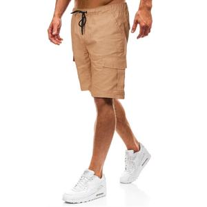 Pantalones Cortos Cargo de Media Pierna para Hombre, Estilo Casual, con Múltiples Bolsillos (6 Bolsillos), Color Negro y Caqui, Ecológicos, Cintura Media, Venta al Por Mayor - Product Image 4