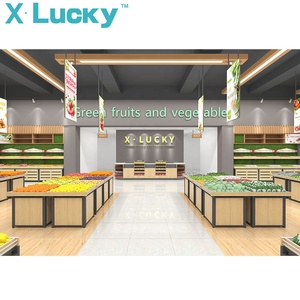 Metal Supermarket Black Shelf 2 Rack Veg Multi Tier High Quality Stand And Cooler Fruit Vegetable Display Box - Product Image 2