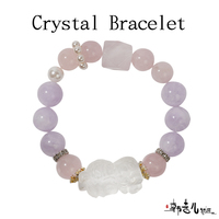 Bracelet élastique perlé en forme de boule de cristal Labubu de luxe léger avec strass pour femme, bijou à porter au quotidien