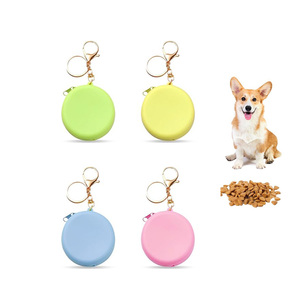 Accessoires d'extérieur pour animaux de compagnie Mini pochette en silicone à fermeture éclair pour friandises pour chiens Porte-monnaie avec <span class=keywords><strong>mousqueton</strong></span> - Product Image 6