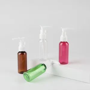 50ml पीईटी स्पष्ट लक्जरी सौंदर्य प्रसाधन की refillable बोतल जार पैकेजिंग, खाली शैम्पू 50ml त्वचा की देखभाल बच्चे क्रीम प्लास्टिक की बोतल