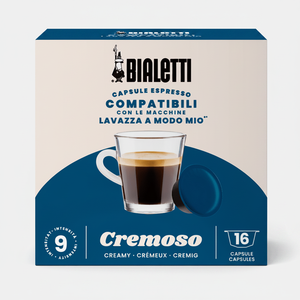 Set di capsule di caffè Bialetti Cremoso da 16 pezzi in alluminio compatibile con A Modo Mio con coperchio in plastica per uso domestico, solo 0,14 € per capsula - Product Image 2