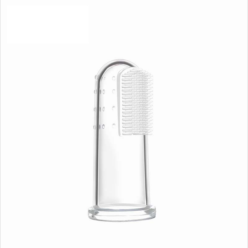 Brosse à dents transparente de style doigt, paquet en vrac