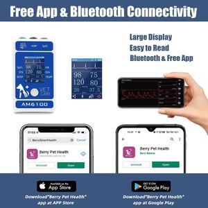 Oercat перезаряжаемый 2,4 "дисплей Bluetooth Пульсоксиметр Монитор артериального давления ручной ветеринарный инструмент для собак кошек - Product Image 3