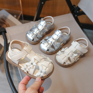 Nuovi Sandali Estivi 2026 per Bambine, Modello Principessa con Punta Chiusa, Suola Morbida, <span class=keywords><strong>Scarpe</strong></span> da Spiaggia alla Moda - Product Image 1