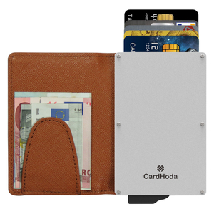 Tarjetero Delgado Unisex de PU con Ranura para Tarjetas Visa, Cierre Plegable Minimalista, Cartera Corta de Color Marrón - Product Image 1