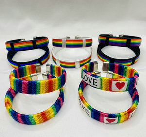 Nuevas Pulseras Artesanales de Moda con el Orgullo LGBTQ, Brazalete Abierto con Diseño de Arcoíris, Pulsera <span class=keywords><strong>No</strong></span> Binaria para Niñas, Niños, Lesbianas, Gays y Pansexuales - Product Image 6
