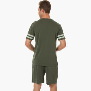 Conjunto de Pijamas de Verano para Hombre, Personalizado, Informal, Modal, Transpirable, Cuello Redondo, Manga Corta, Elástico, Dos Piezas, Ropa para el Hogar - Product Image 4